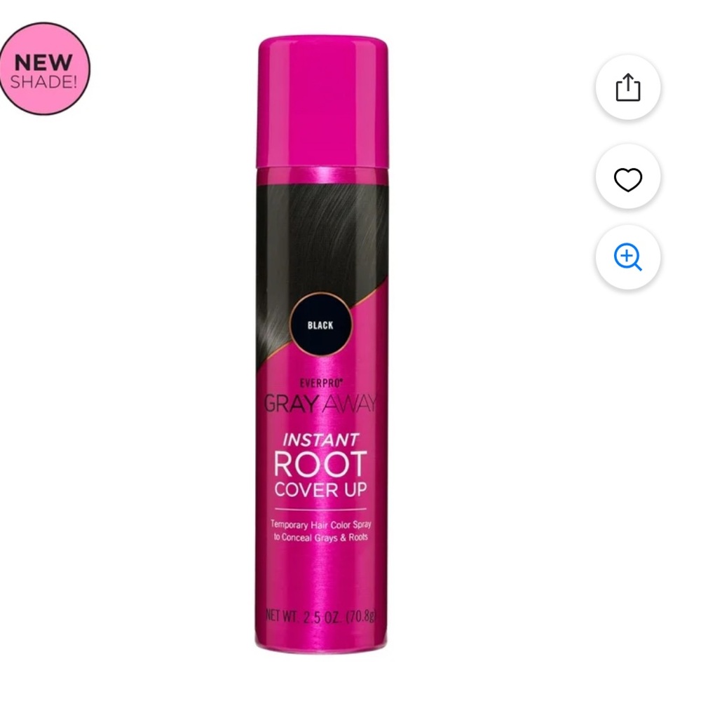 Everpro Gray Away Instant Root Touch-up Spray, Black 2.5oz Black